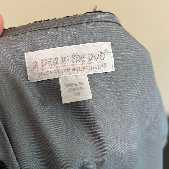 A Pea in the Pod Faux Wrap Black Lace Dress - Picture 9 of 14